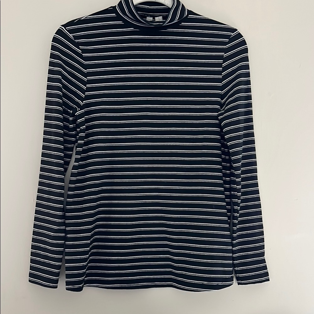 Asos Maternity Turtleneck Striped Long Sleeve Top Size 6